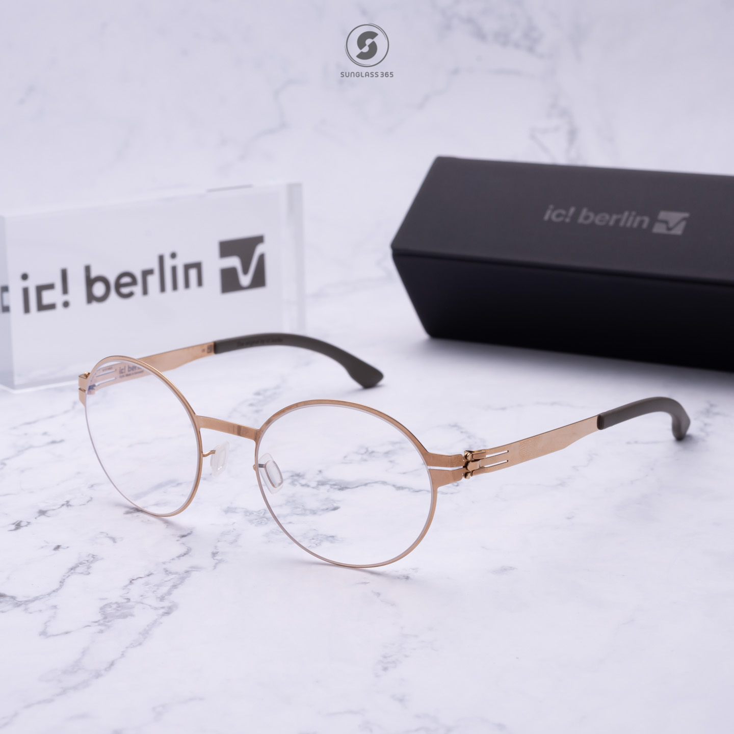 กรอบแว่น IC BERLIN Priscila W. Rose Gold