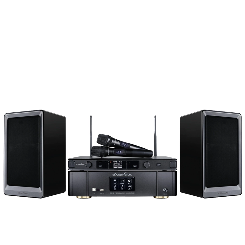 ชุดคาราโอเกะ SOUNDVISION (ลำโพง KS-803 แอมป์ DKA-900 ไมค์ลอย SU-850DG)