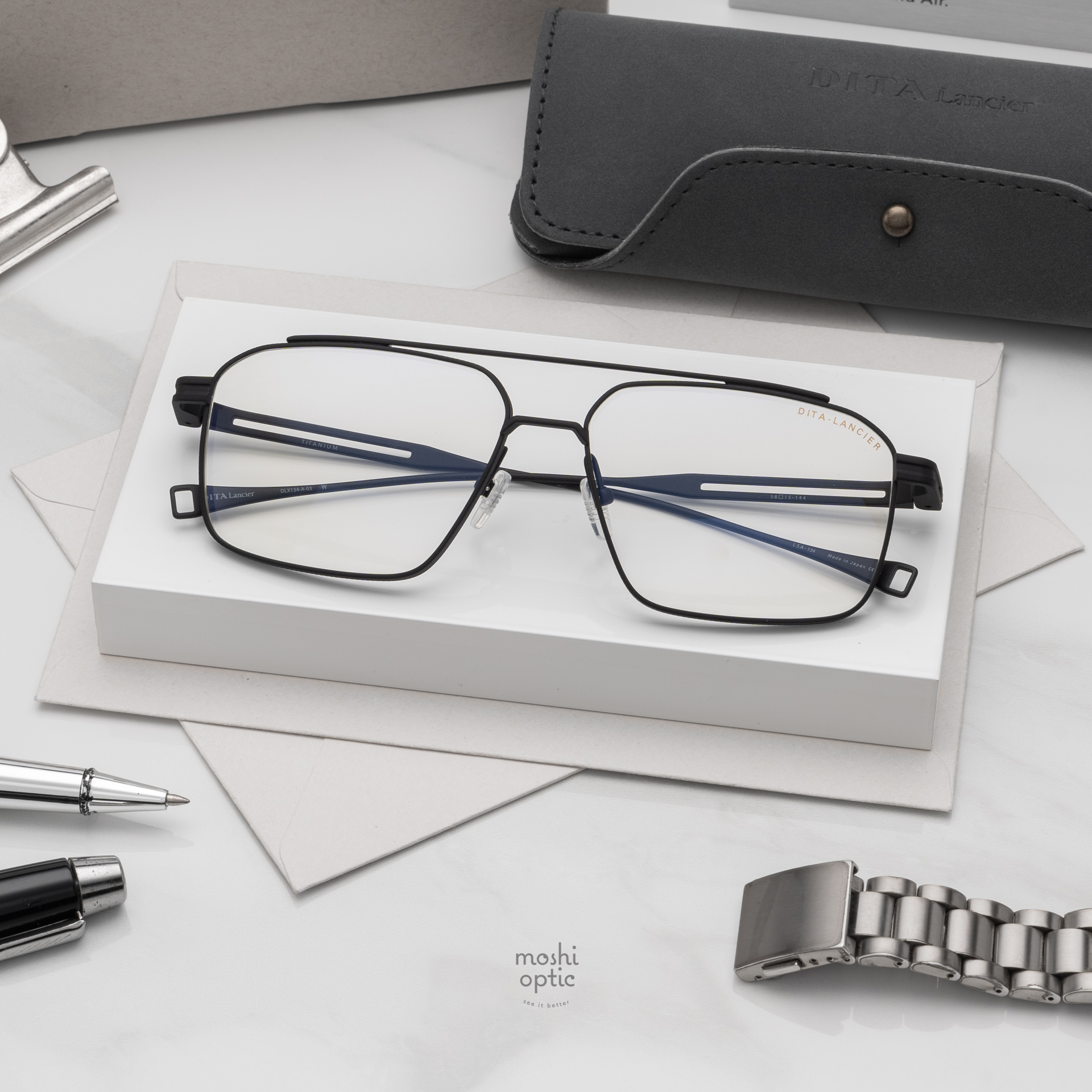 แว่นสายตา DITA LANCIER DLX134 A 03 with Blue Control Lens