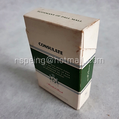 กล่องบุหรี่ (กระดาษ) Consulate Menthol Fresh Filter Tipped Cigarettes