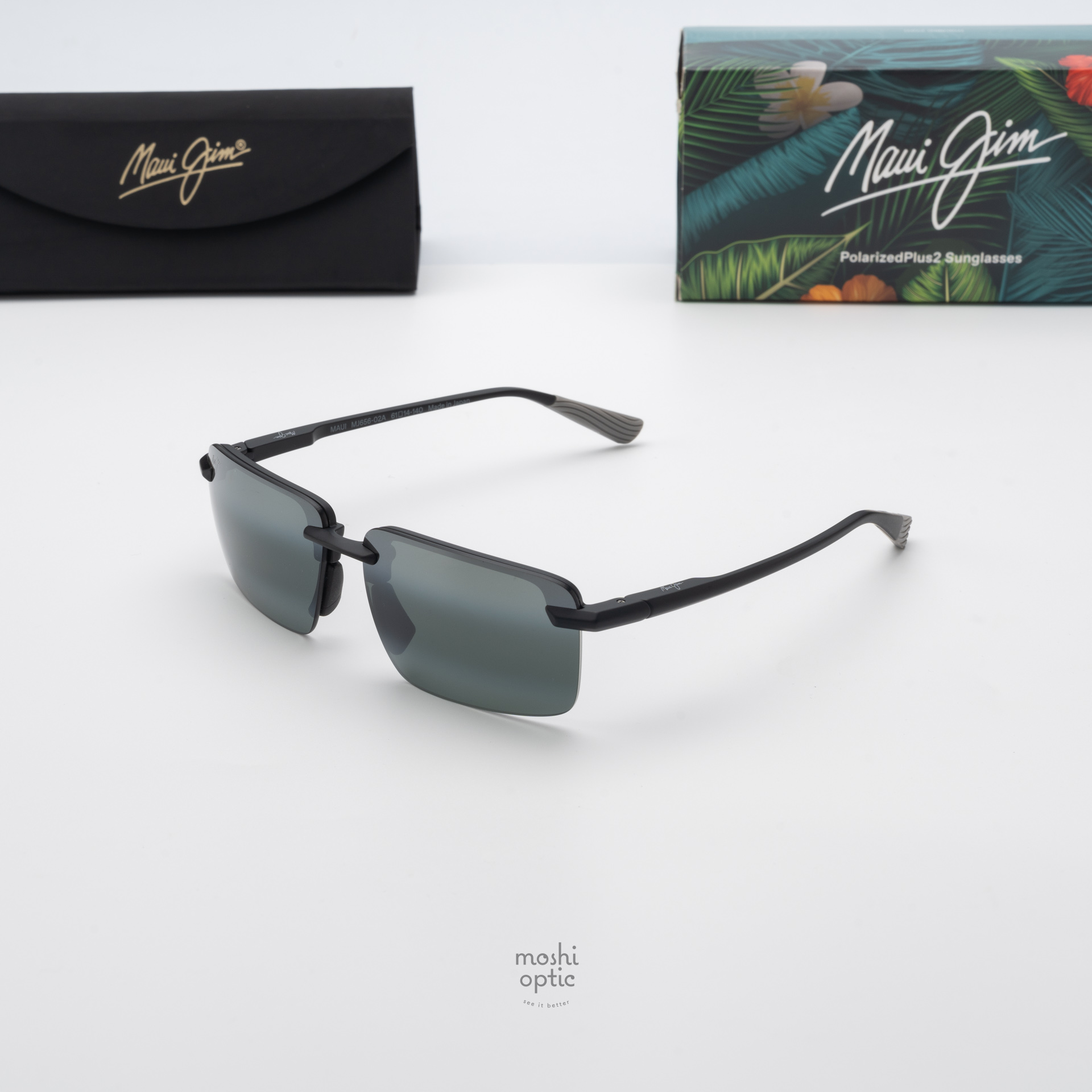 แว่นกันแดด Maui Jim LAULIMA MJ AF656 02A Neutral Grey