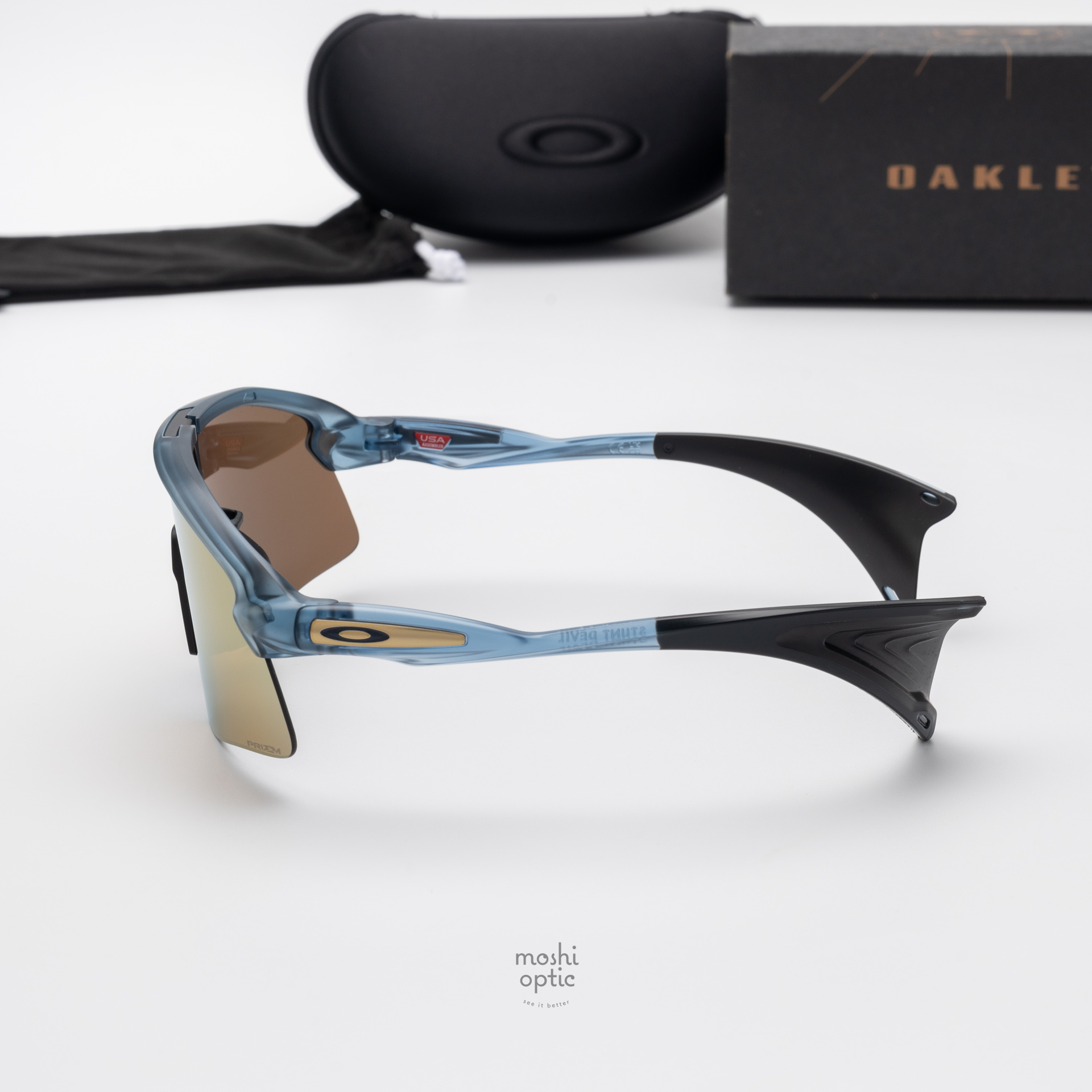 OAKLEY STUNT DEVIL S OO9518-05 Matte Transpanret Abyss Prizm 24K