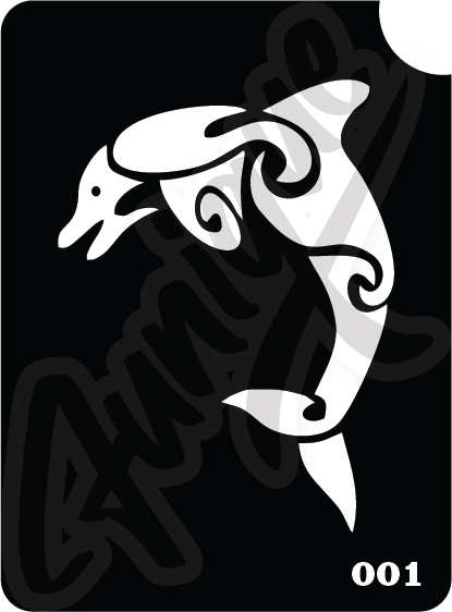 SET 7 Stencil บล็อกสติกเกอร์ รอยสักกากเพชร เพ้นท์กากเพชร กลิตเตอร์ Funique สติ๊กเกอร์ แบบลาย DIY งานประดิษฐ์