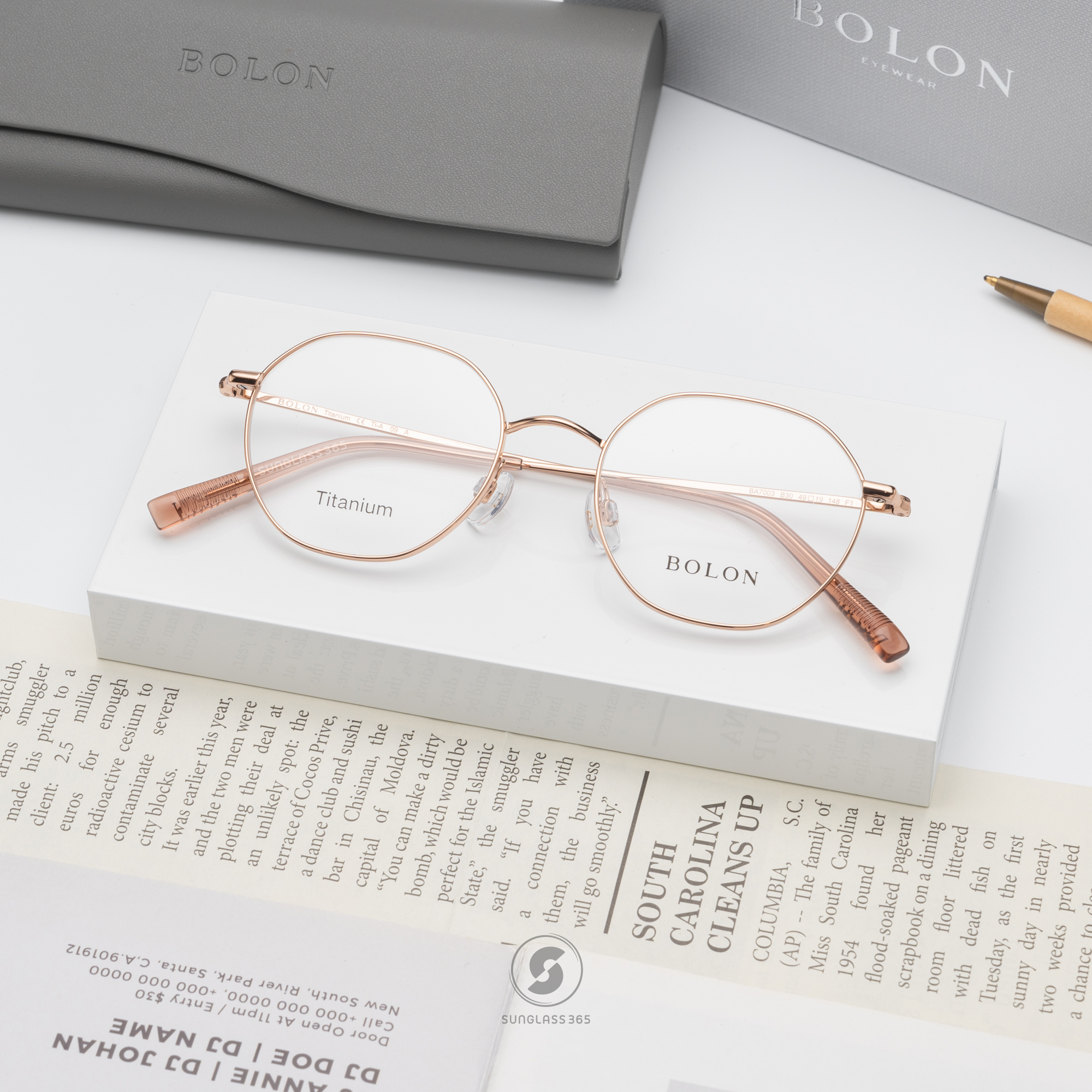 แว่นสายตา BOLON รุ่น Casablanca BA7003 B30 Rose Gold