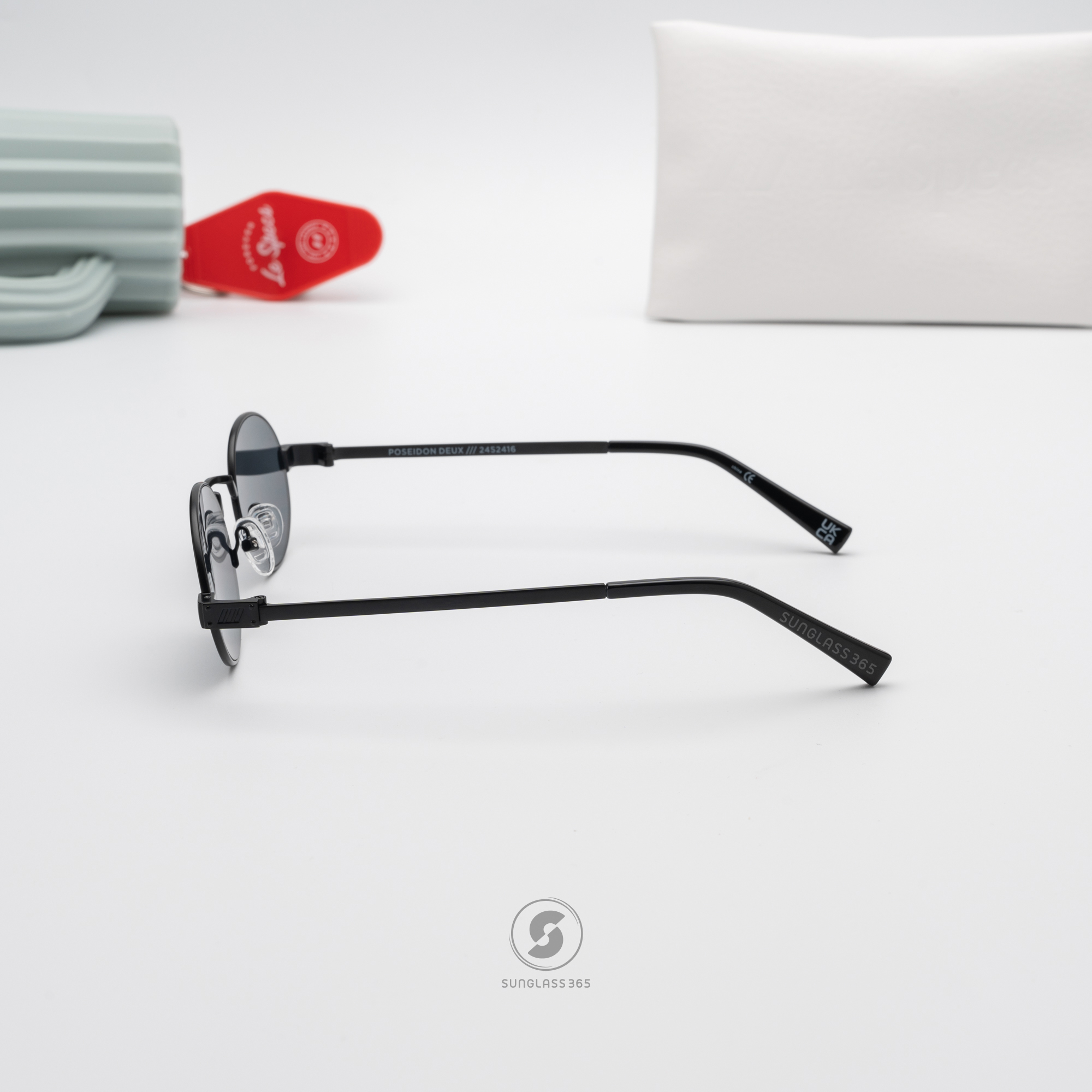 แว่นกันแดด Le Specs LSP2452416 POSEIDON DEUX Matte Black - Smoke Mono