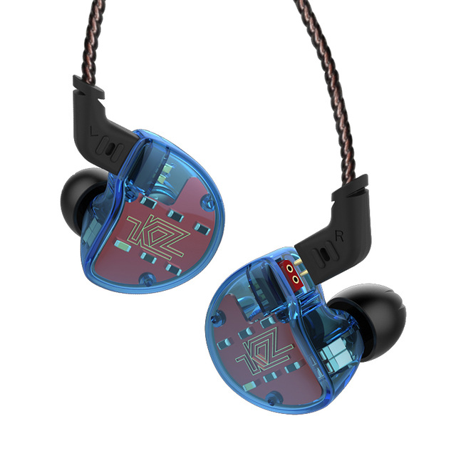 KZ ZS10 มีไมค์ สีฟ้า