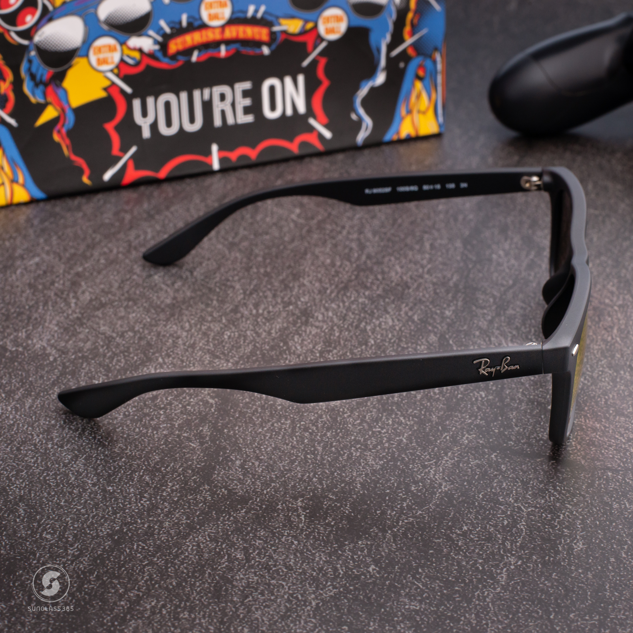 Ray Ban RJ9052SF 100S6Q MATTE BLACK Red Multilayer