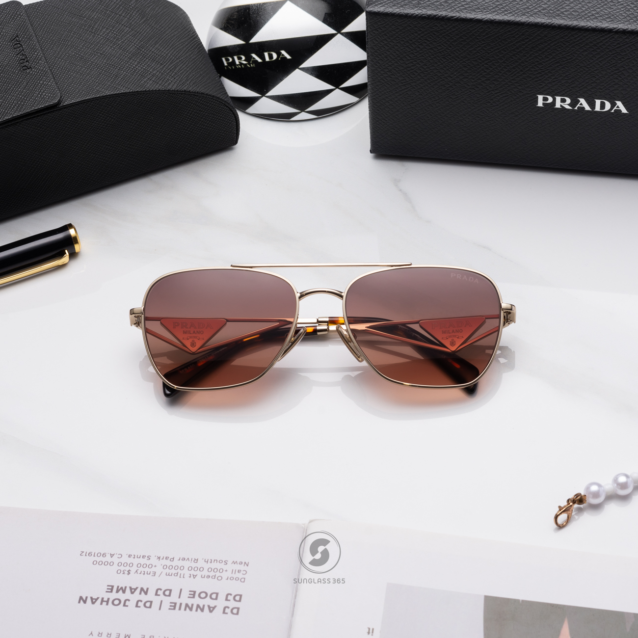 PRADA PRA50S ZVN50C Pale Gold