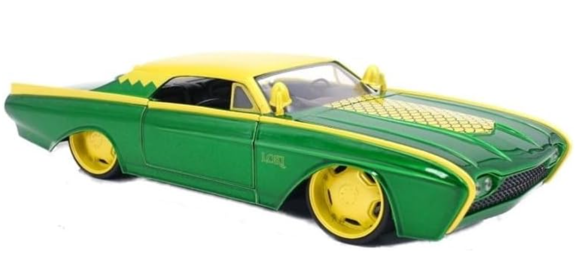 โมเดลรถ โมเดลรถยนต์ Marvel 124 1963 Ford Thunderbird Loki 2