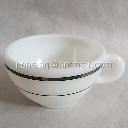 แก้วชากาแฟวินเทจ Pyrex by Corning (701-20) แถบสีดำ
