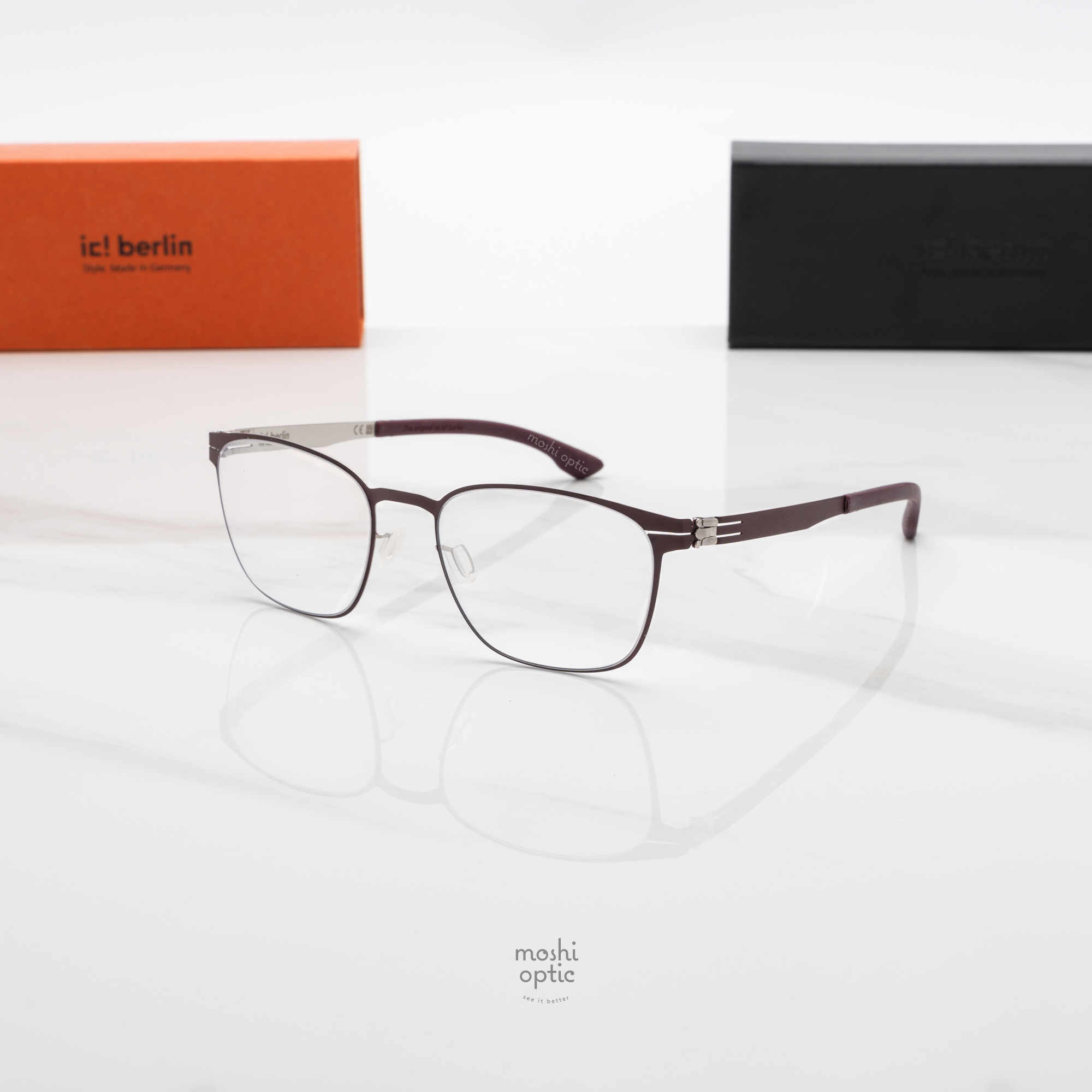 กรอบแว่น IC BERLIN Tilmann Bordeaux Pearl