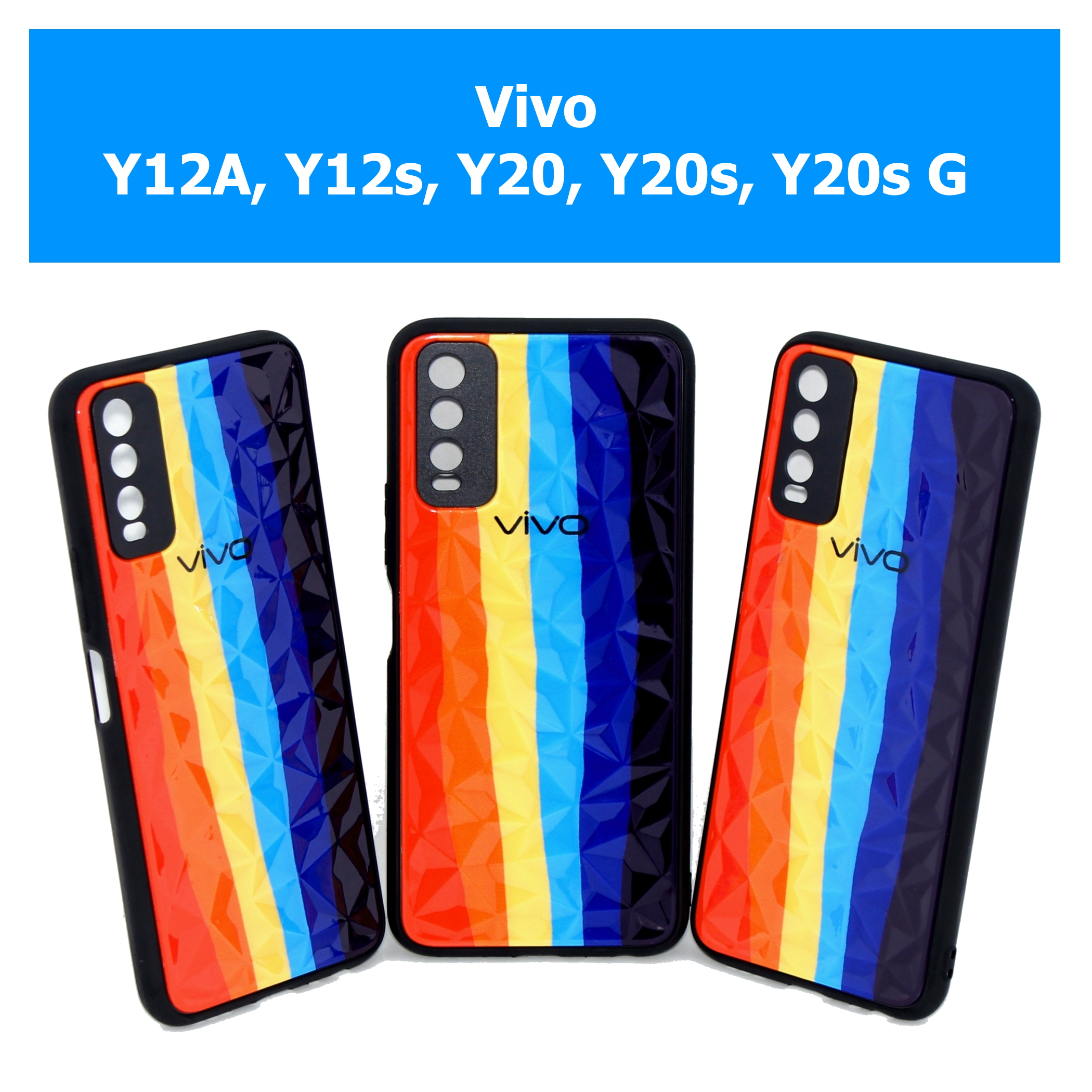 เคส Vivo Y12A, Y12s, Y20, Y20s, Y20s G - เคสสีรุ้ง 3 มิติ วีโว่