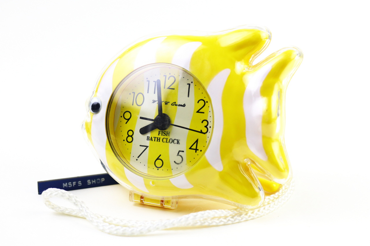 [Vintage] FISH Bath Clock นาฬิกาปลาสีเหลือง