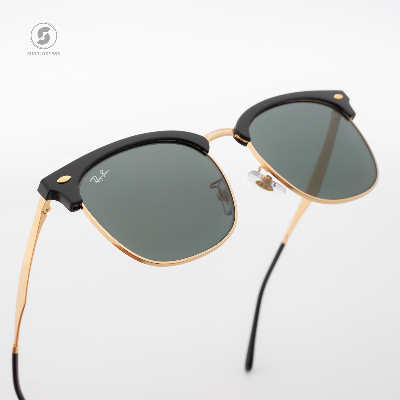 Ray Ban Clubmaster RB4418D 601/31 Black on Green