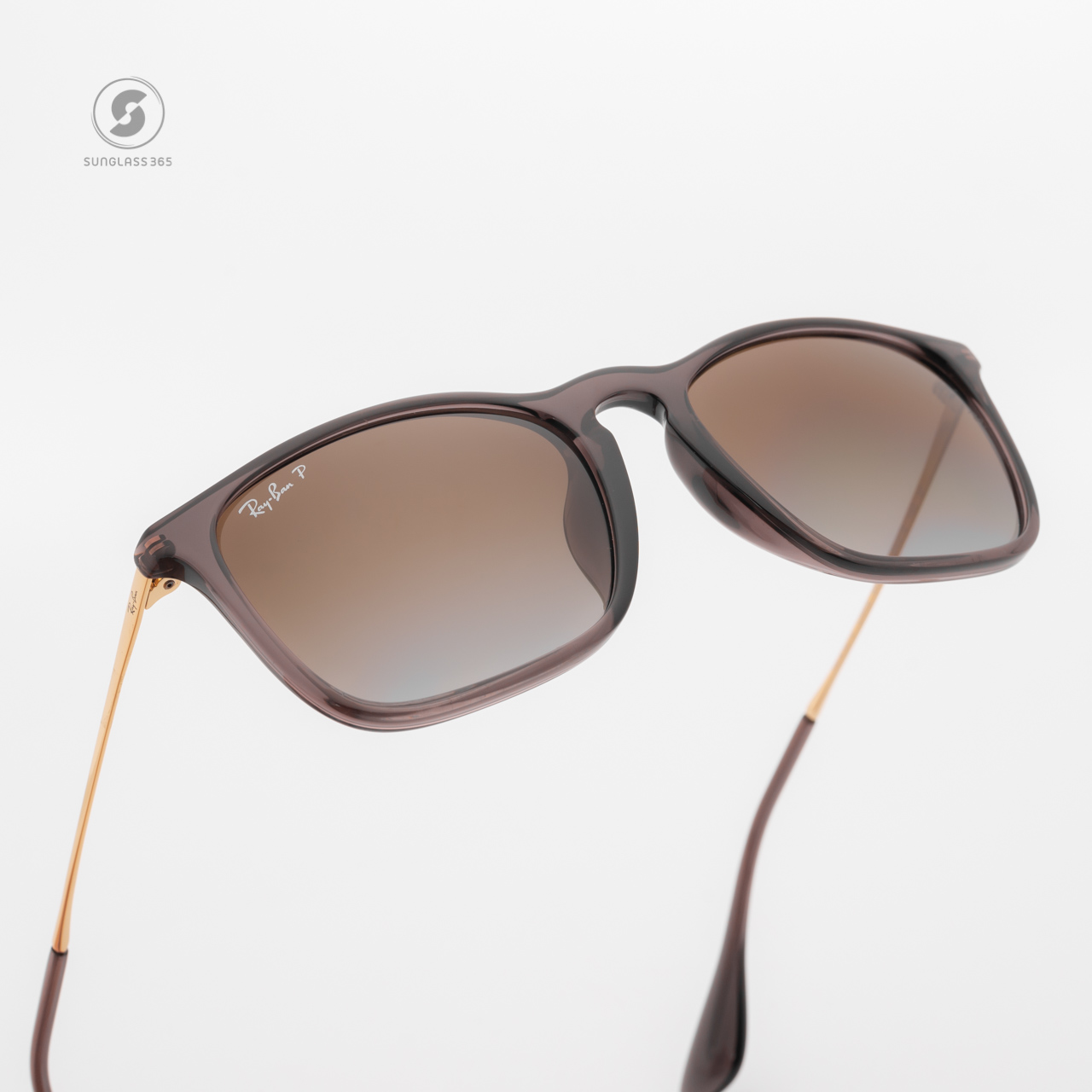 Ray Ban Chris RB4187F 6593T5 Transparent Brown Polarized