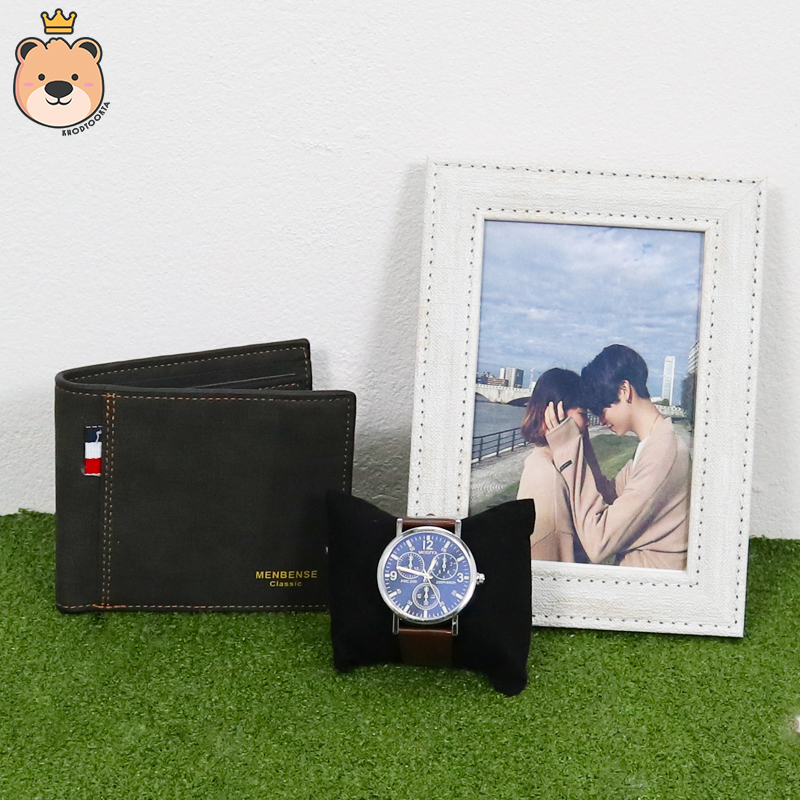 ของขวัญให้แฟนหนุ่ม ของขวัญผู้ชาย เซ็ตเซอร์ไพรส์อัดเม็ดโฟมเต็มกล่อง (กระเป๋า+นาฬิกา+กรอบรูป) ****ได้ของตามแบบที่ลูกค้าเลือก****