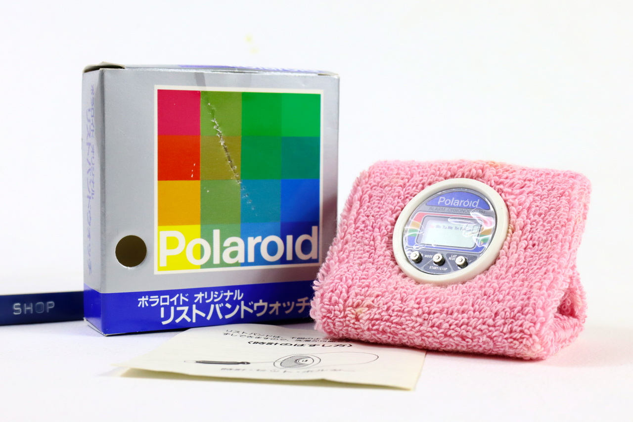 [Vintage] Polaroid Alarm Chronograph สายรัดข้อมือผ้าแบบมีนาฬิกาจับเวลา