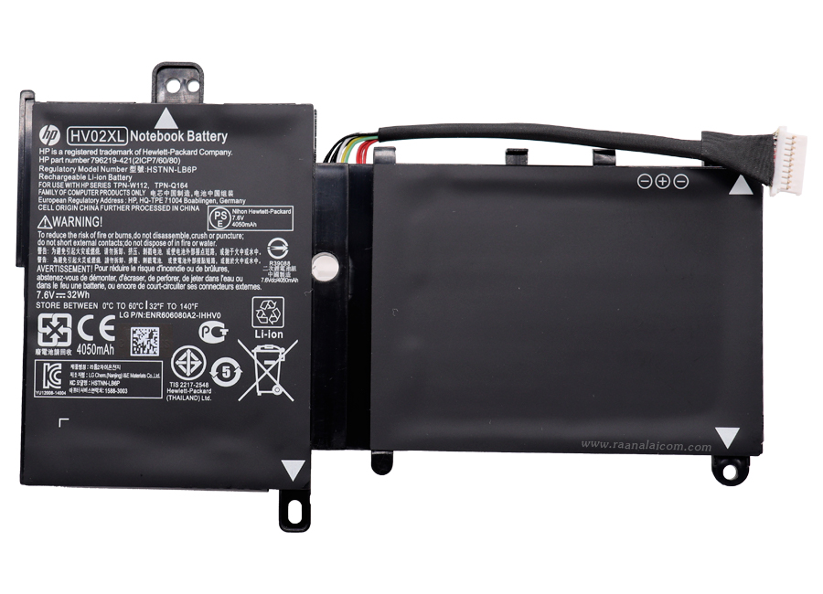 Battery HP HV02XL 7.6V 32Wh Original HV02XL ตรงรุ่น ราคา พิเศษ แบตเตอรี่ HP Pavilion 11-F001TU, Pavilion X360 11-K001NL, Pavilion X360 11-K082NO 32Wh ตรงรุ่น ตรงสเปค ลด ราคา พิเศษ