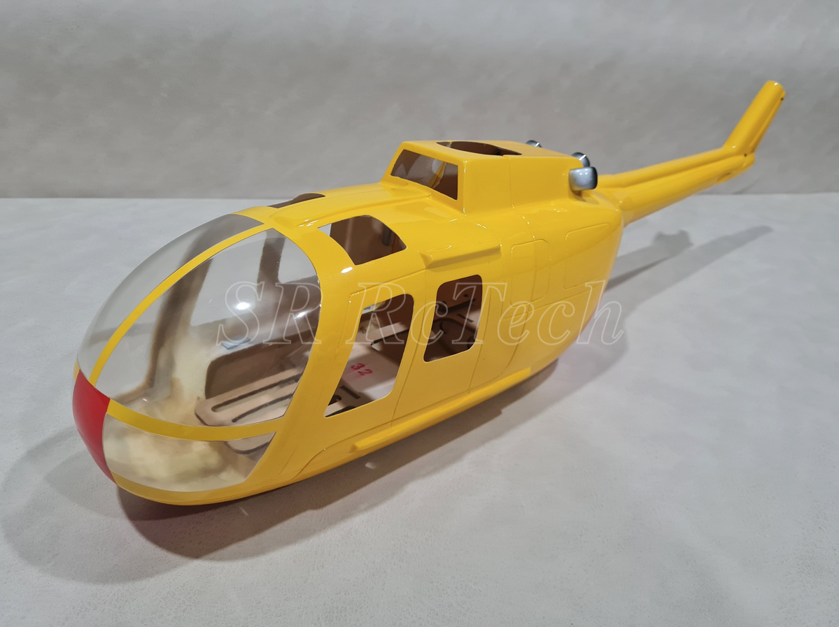 450- BO105 Yellow ADAC with Belt Tail gear box