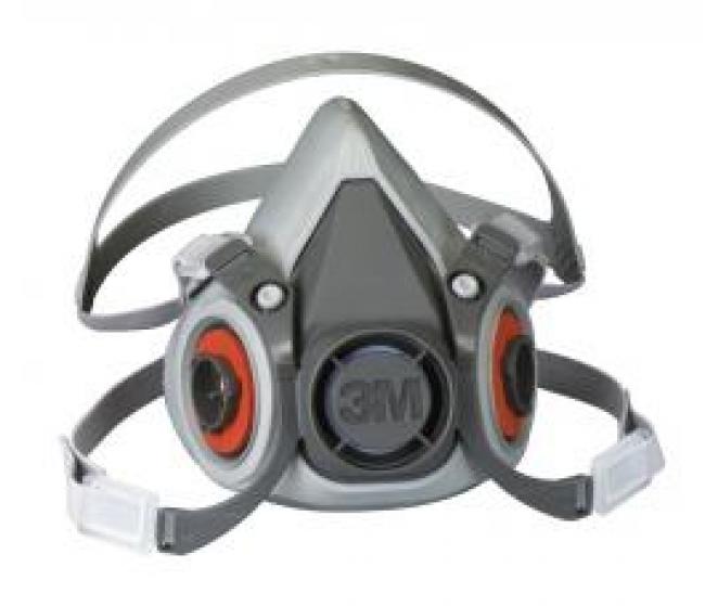 หน้ากากกรองคู่ สีเทา 3M 6200+ตลับกรอง 3M6001