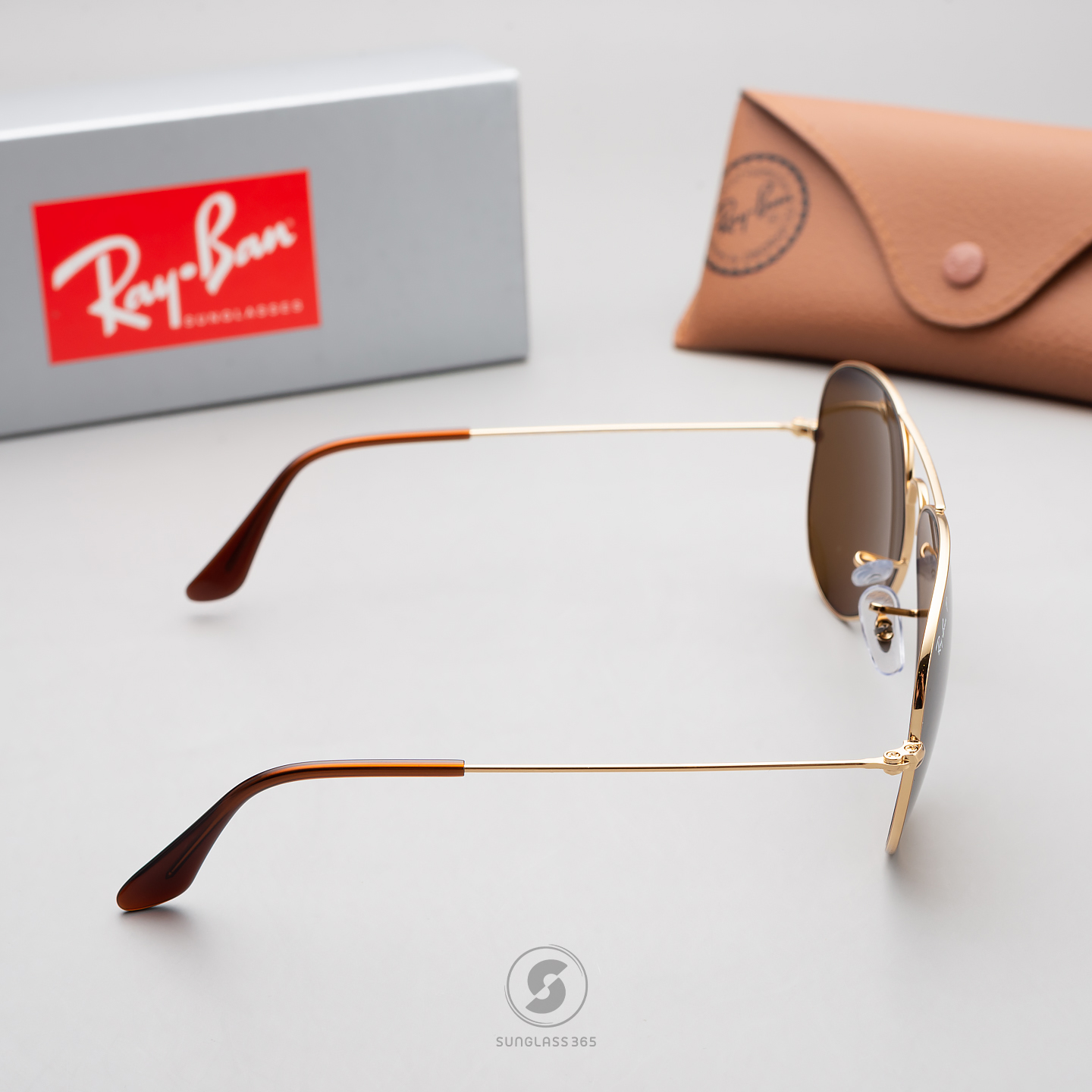 Ray Ban AVIATOR RB3025 001/57 Brown Polarized