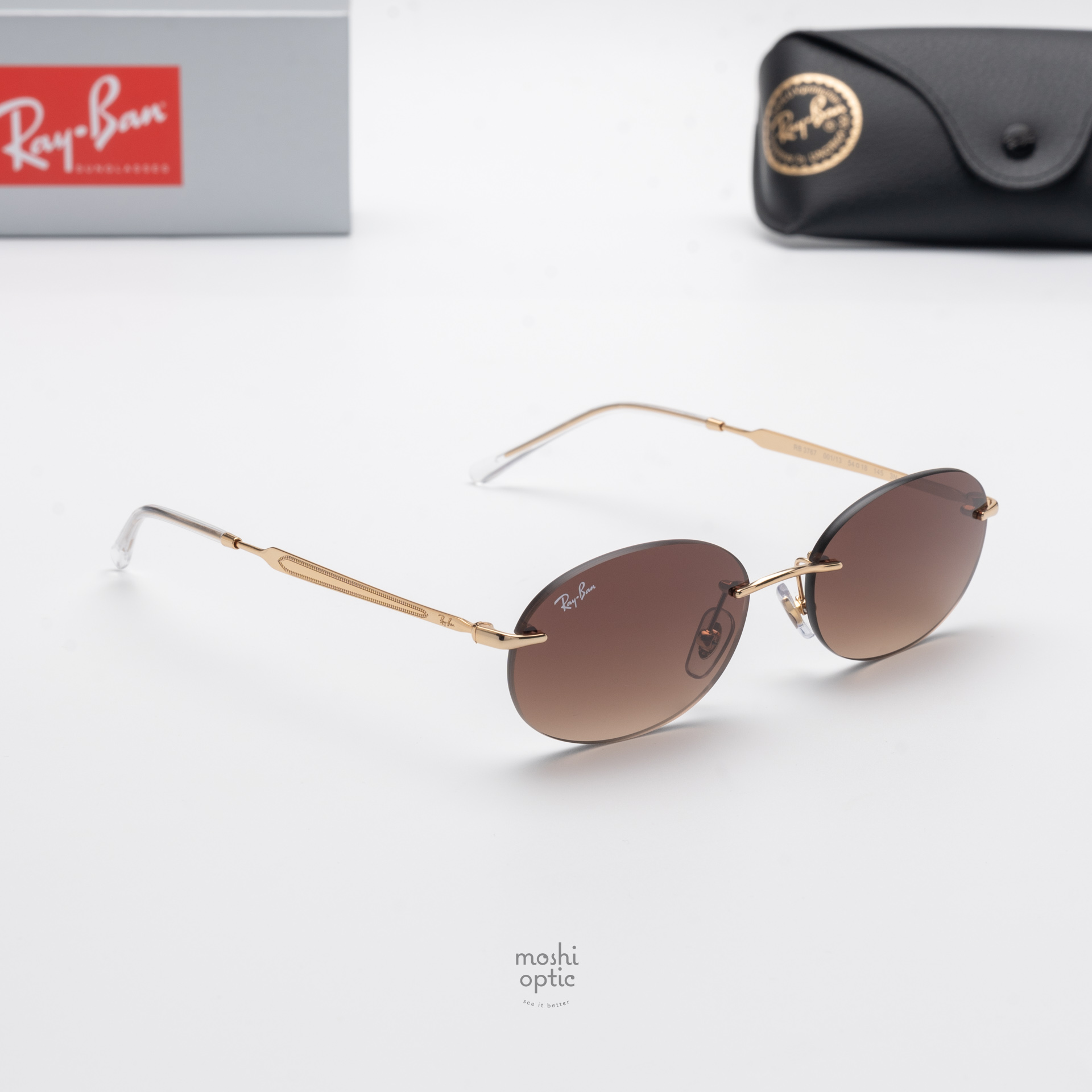 Ray-Ban RB3767 001/13 Arista Gold Gradient Brown