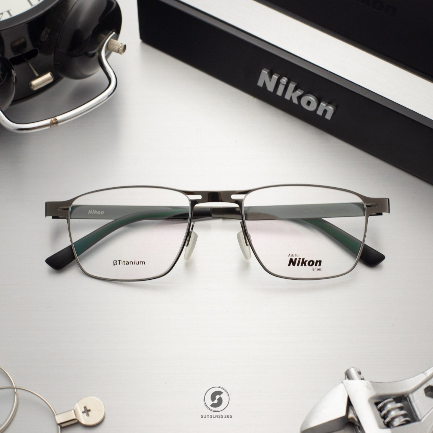 NIKON Frame SEAMLESS COLLECTION NP0007 093 Shiny Dark Gunmetal