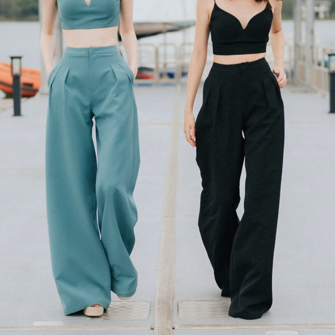 Lism P-017 Power Curve Pants กางเกงขากว้างสุดหรู