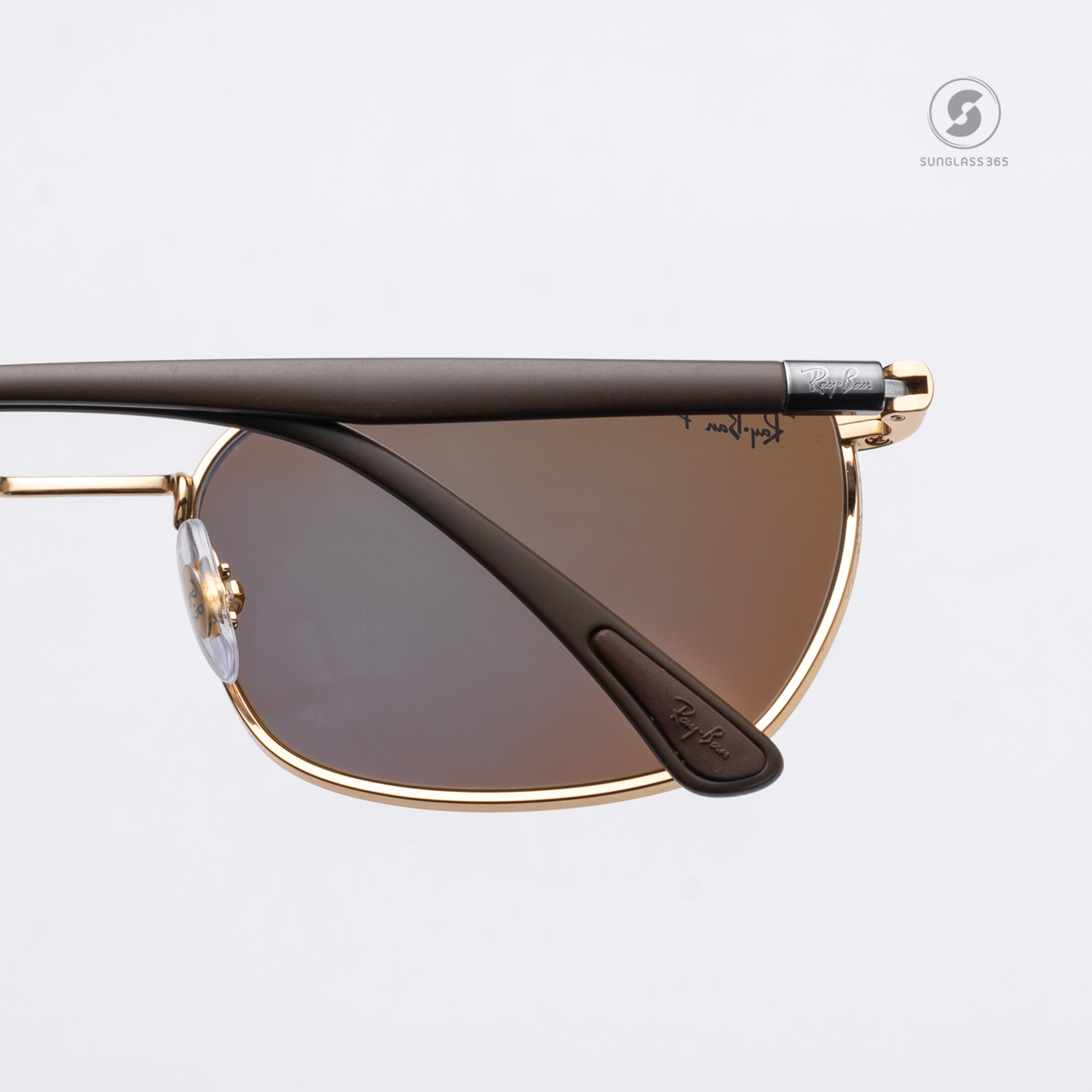 Ray Ban RB3684CH 001/AN Gold Brown Chromance Polarized