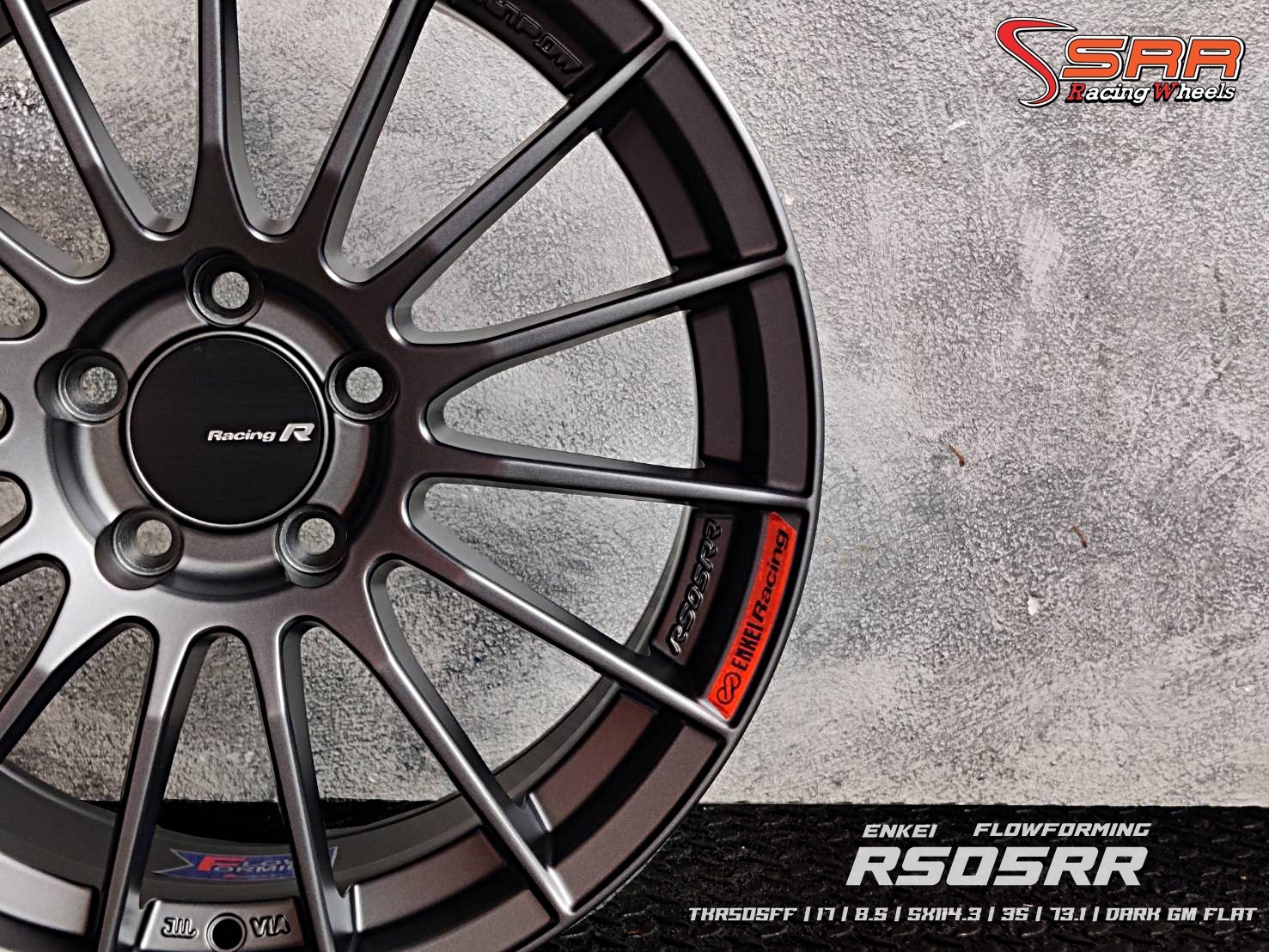 TK-SMART : ENKEI-RS05RR (FLOWFORMING) 17X8.5 5H114.3 +35 DARK GM FLAT (กันด้าน)