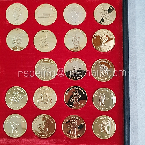 Box Set เหรียญทอง (เล็ก) ที่ระลึก XI Asian Games Beijing 1990