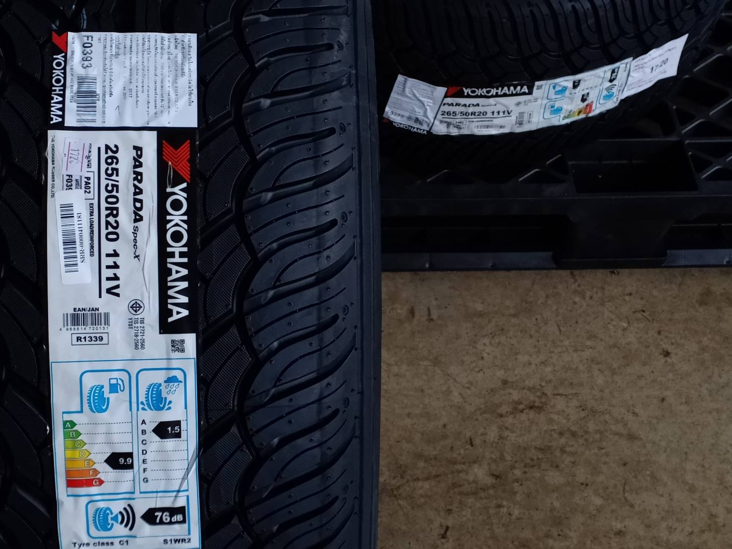 YOKOHAMA 265/50R20 PARADA SPEC-X PA02 111V MADE IN JAPAN