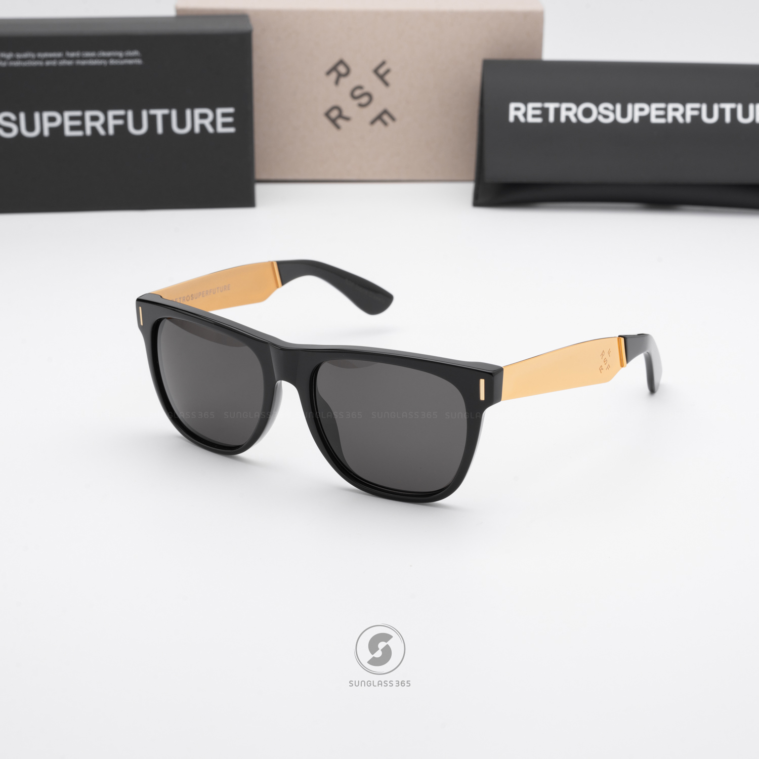 แว่นกันแดด SUPER SP 6DZ Classic Francis Black Gold