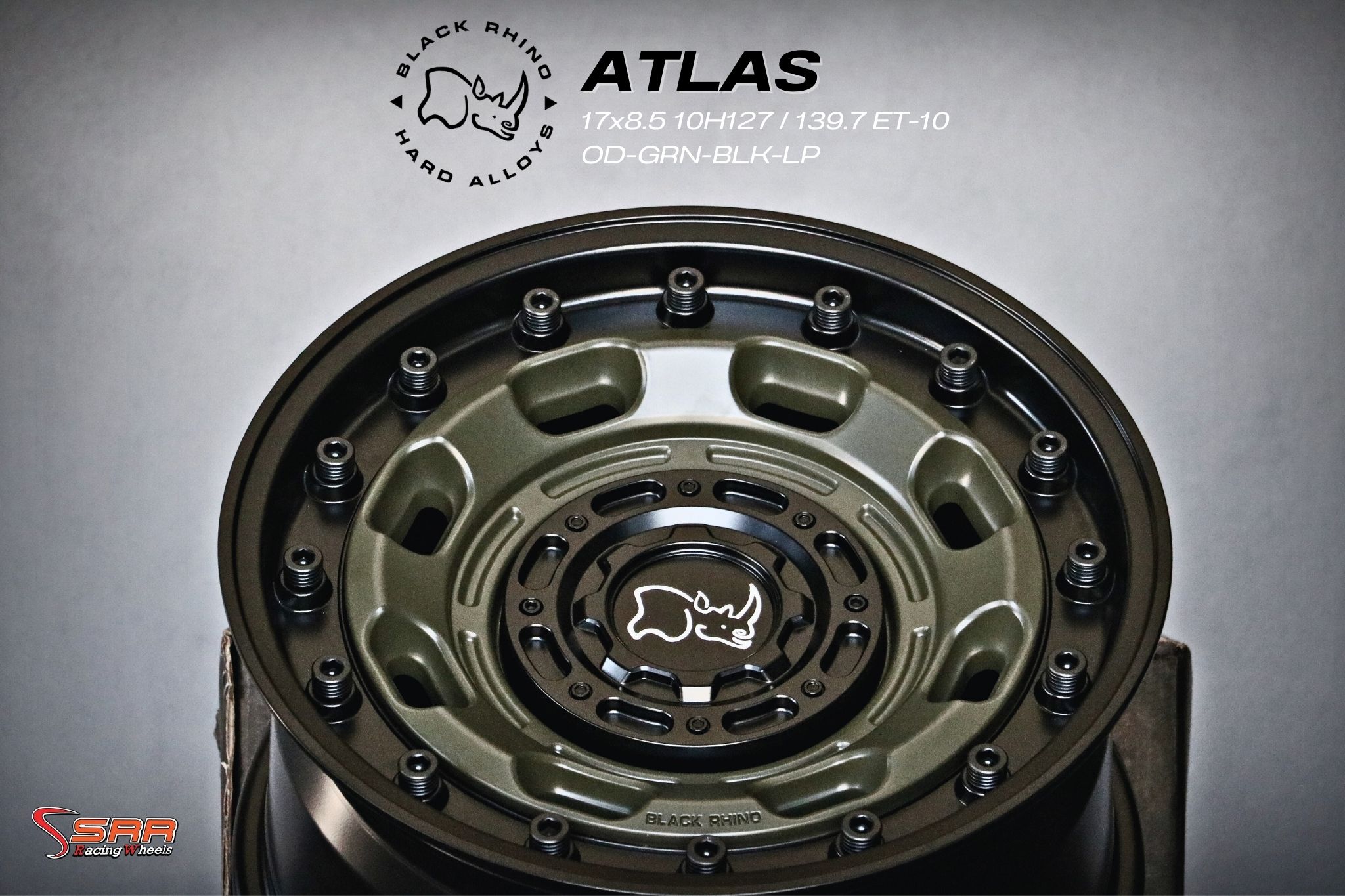 BLACK RHINO ATLAS ขอบ17 นิ้ว ตรงรุ่น JEEP (5รู127)
