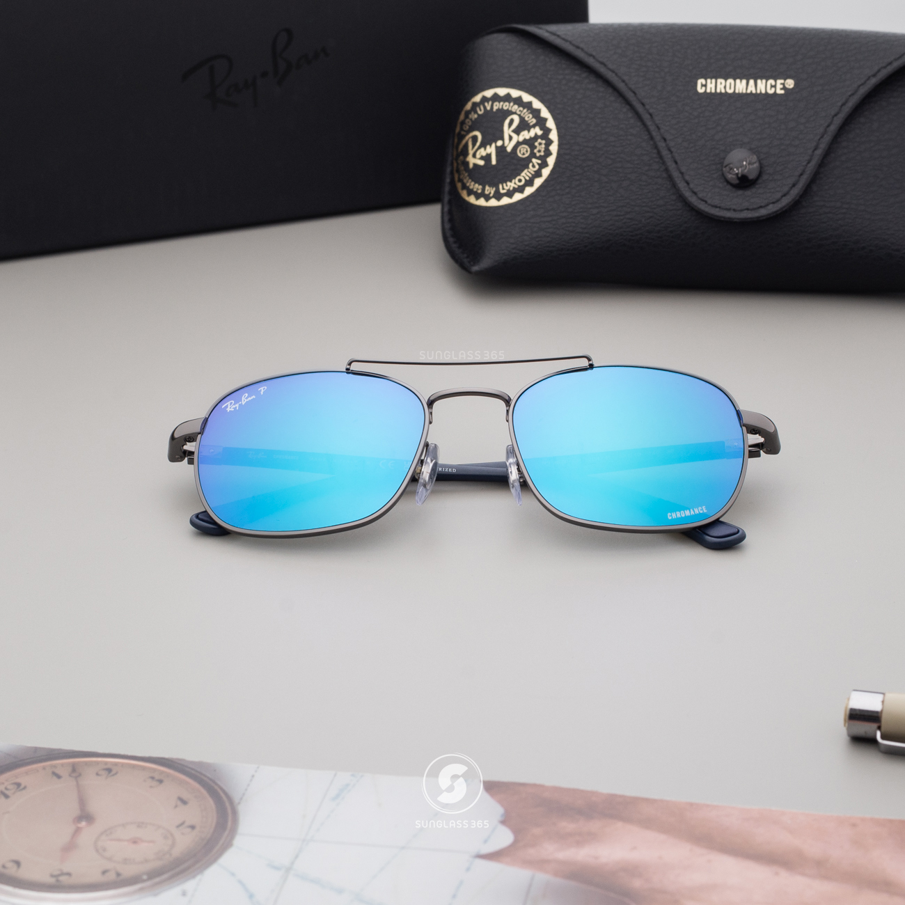 Ray-Ban RB3670CH 004/4L Chromance Polished Gunmetal Polarized