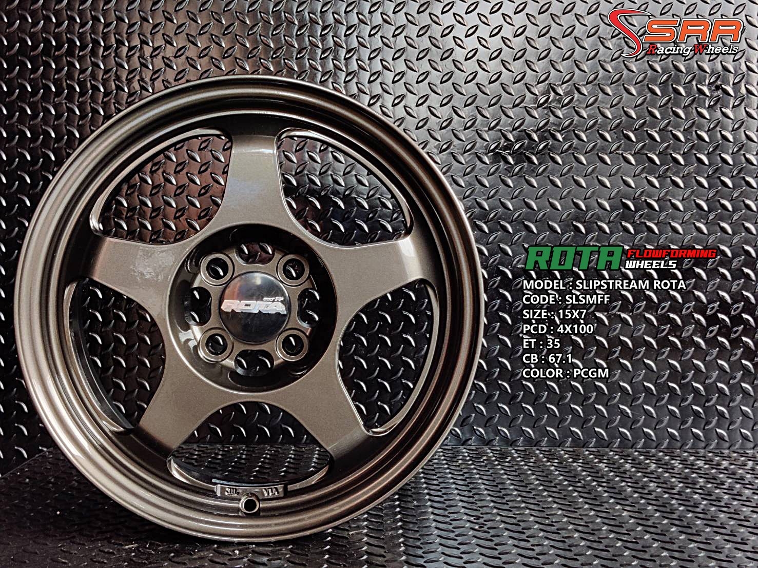 SPOON (FLOWFORMING) 15X7 4X100 35 PCGM (สีกันเงา)