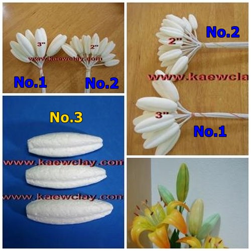 โฟมดอกตูมลินลี่ (Foam flower Lily buds)