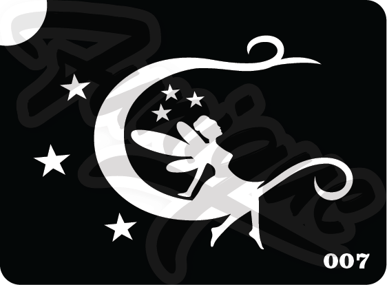 SET 6 Stencil บล็อกสติกเกอร์ รอยสักกากเพชร เพ้นท์กากเพชร กลิตเตอร์ Funique สติ๊กเกอร์ แบบลาย DIY งานประดิษฐ์