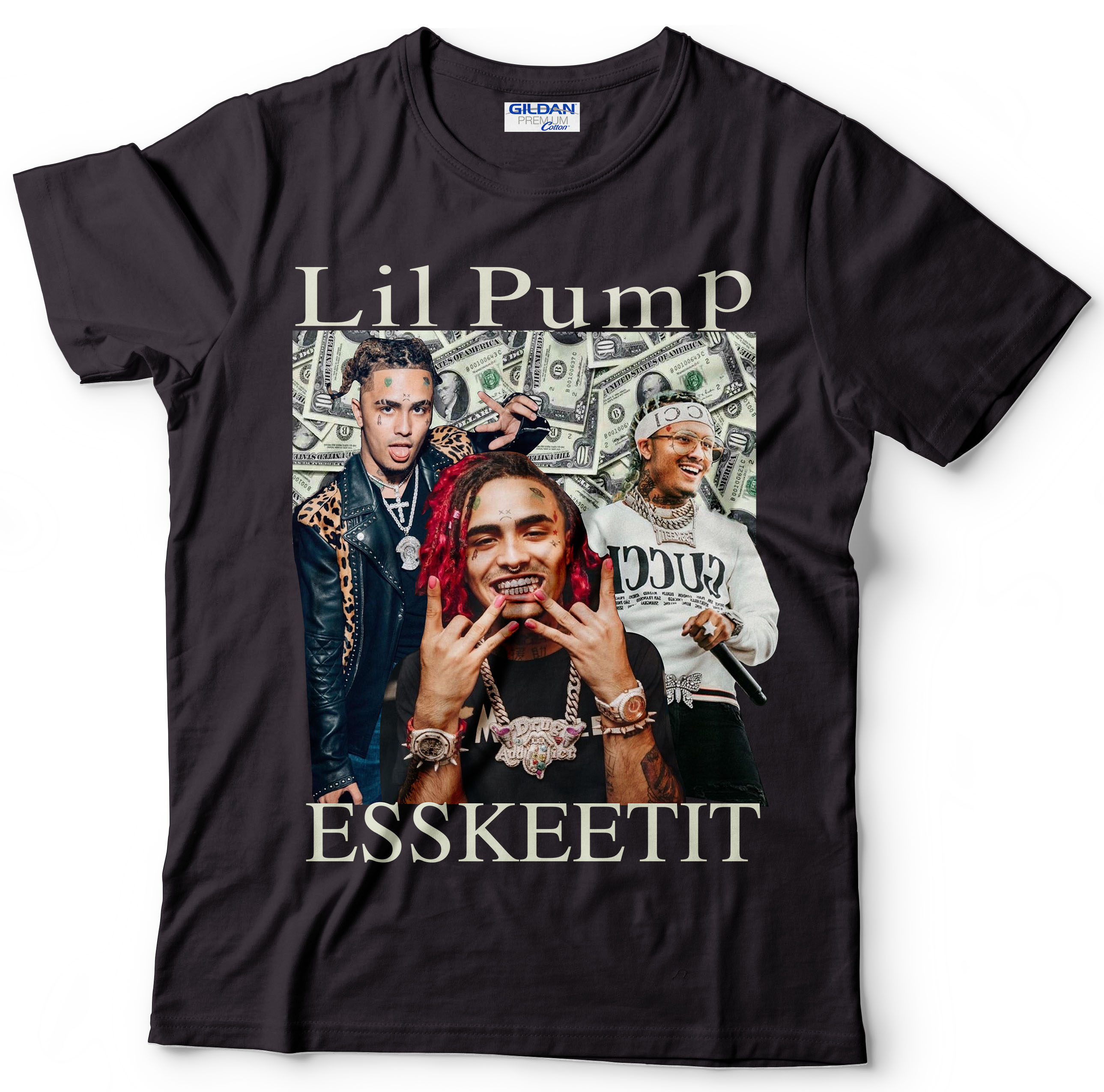 เสื้อยืดลายlilpump cotton100 GILDAN USA