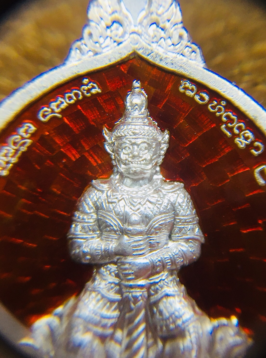 ท้าวเวสฯ รุ่นขึ้นเหนือ เงินลงยาแดง เลข423 รวมได้ 9