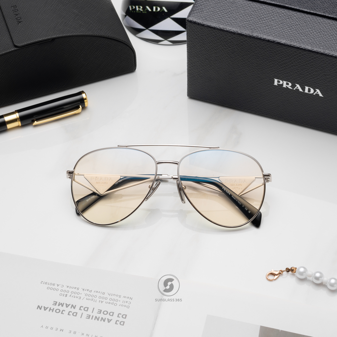 PRADA PR73ZS 1BC08N Silver