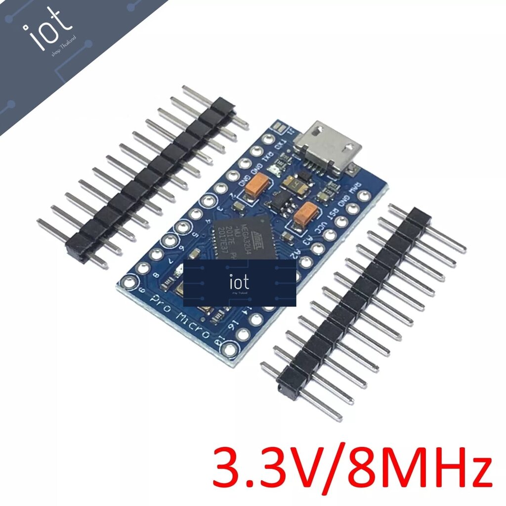 บอร์ด Pro Micro ATmega32U4 3.3V/8MHz