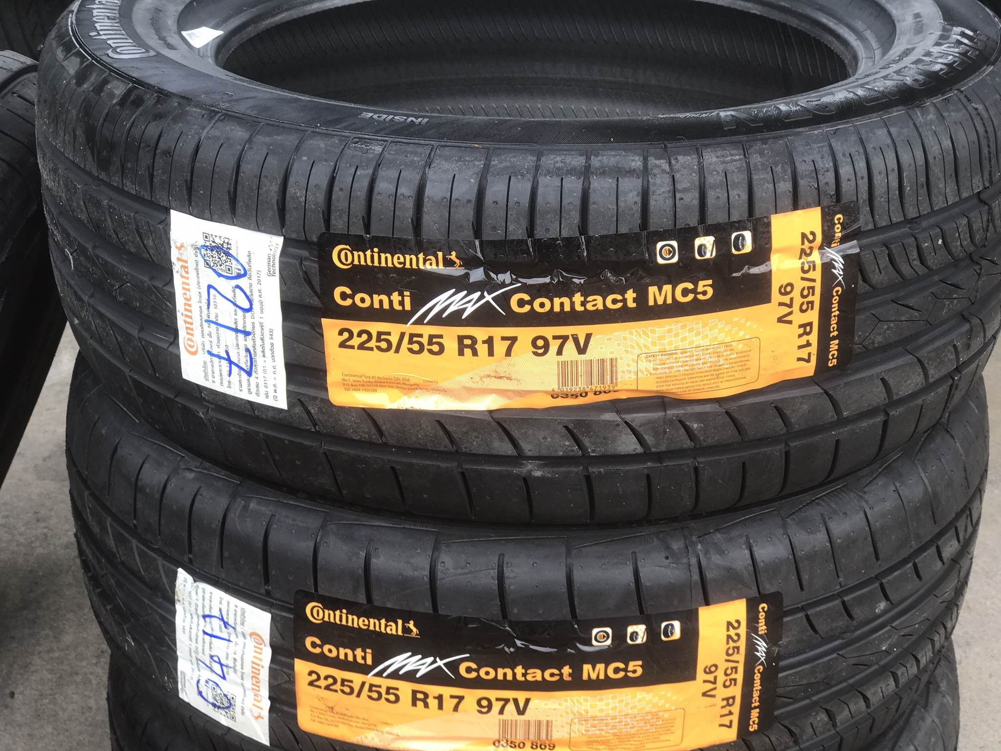 ยางใหม่ CONTINENTAL MC5 225/55-17 ยางใหม่ ปี17 ลดราคาสุดคุ้ม