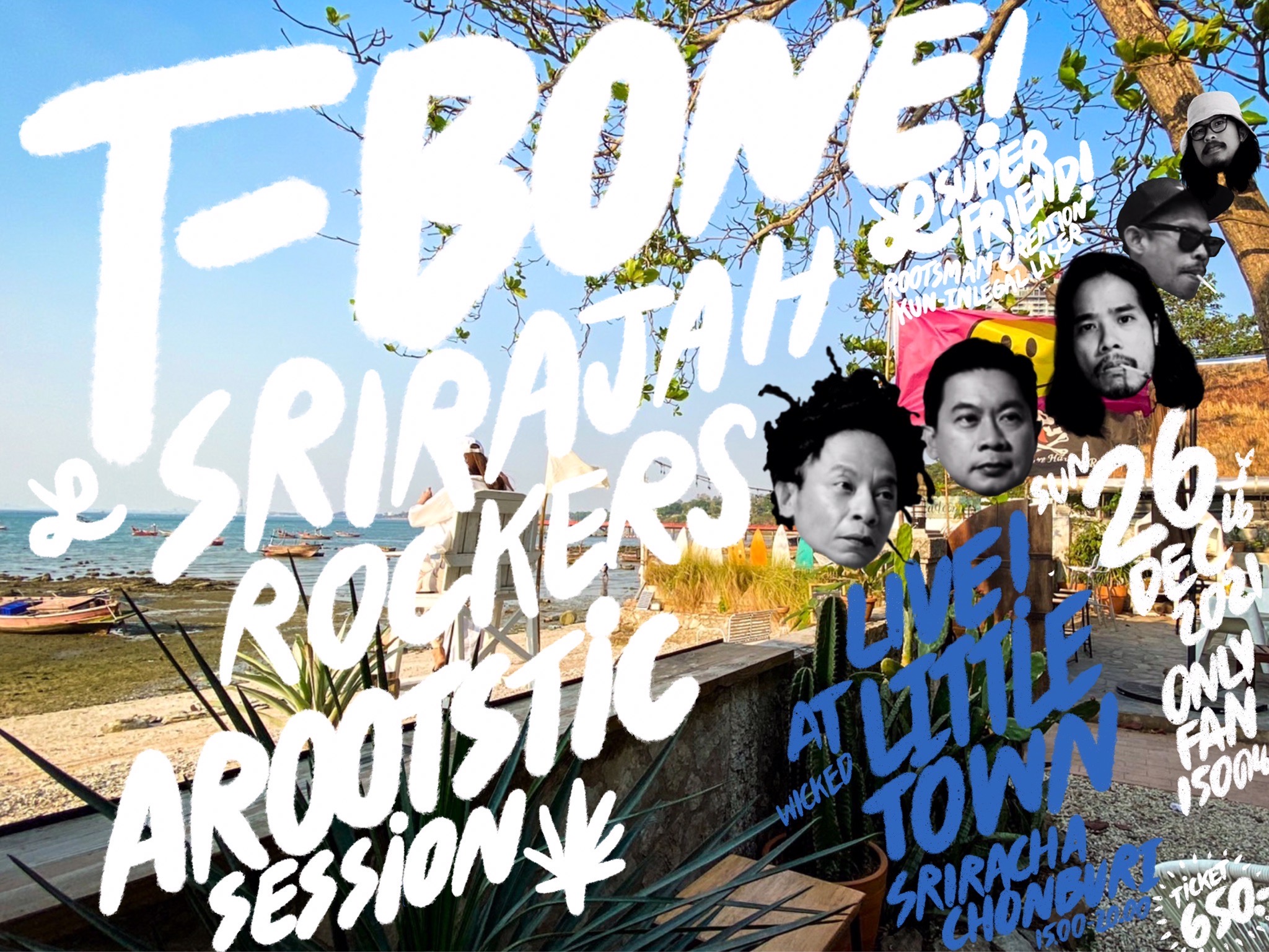 SRJ-TICKET-002-Srirajah Rockers x T-Bone-Arootstic Session ณ LITTLE TOWN ศรีราชา 26 ธค 64