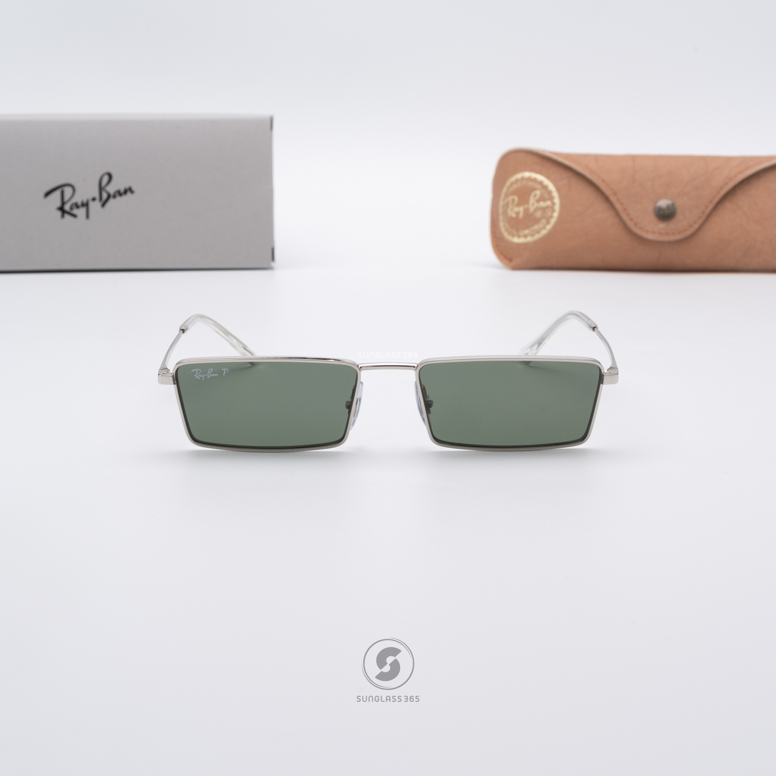 RayBan Emy RB3741 003/9A Silver Dark Green
