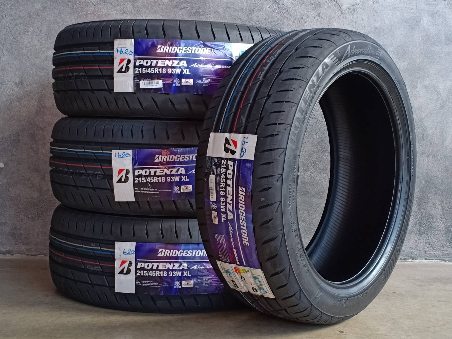 BRIDGESTONE 215/45R18 POTENZA RE004 93W XL MADE IN THAILAND