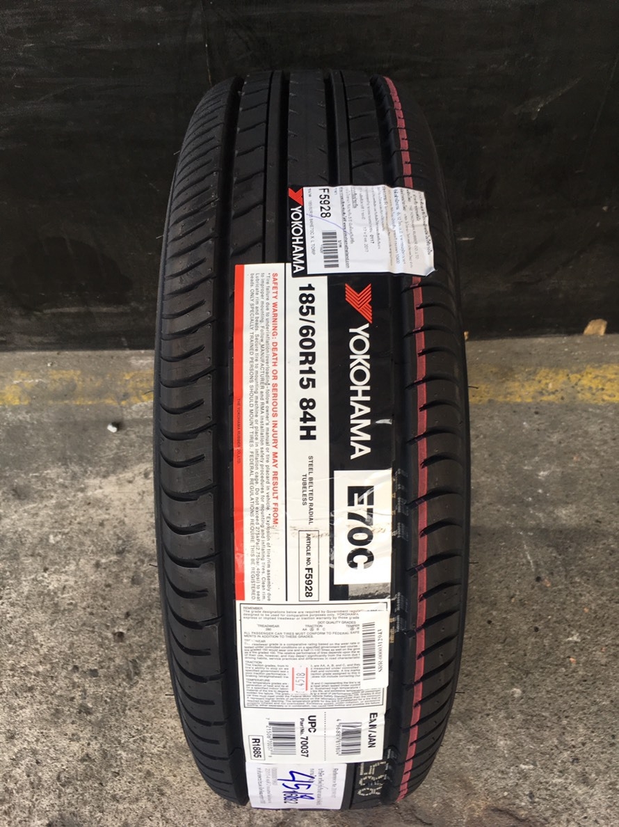 YOKOHAMA 185/60R15 dB decibel E70C มาใหม่ ราคาพิเศษ