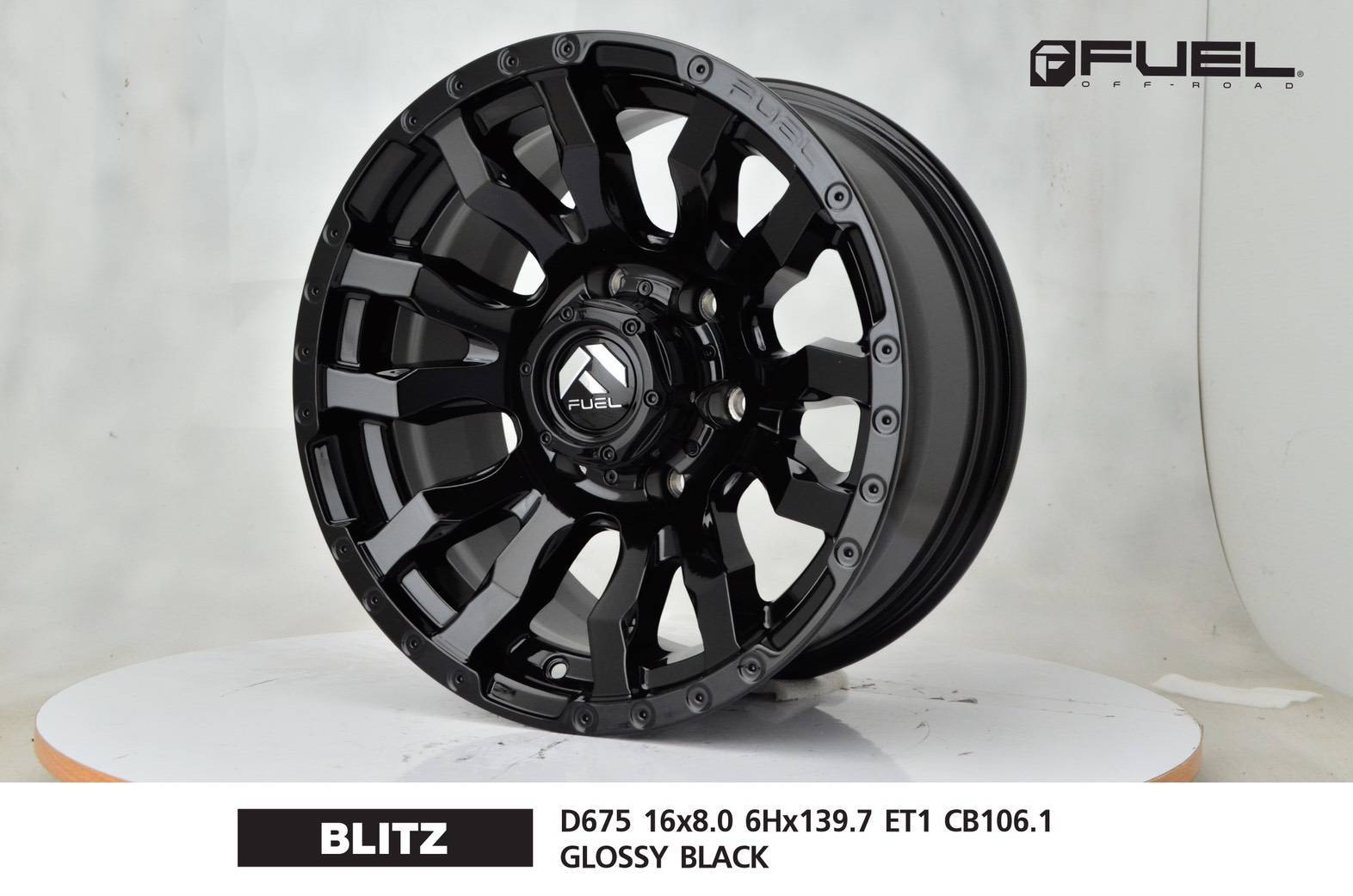 FUEL BLITZ ล้อแท้ ราคาพิเศษ 16x8.0 offset+1 PCD 6x139.7