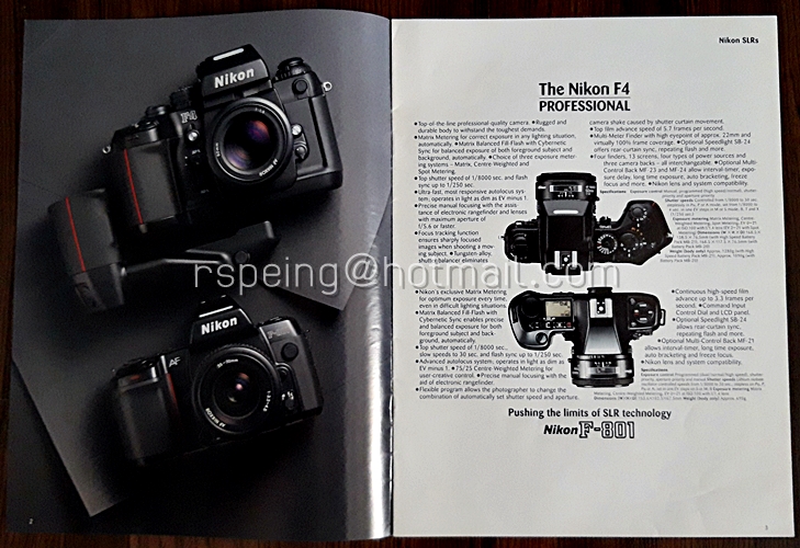 โบรชัวร์กล้อง Nikon Cameras (ภาษาอังกฤษ)