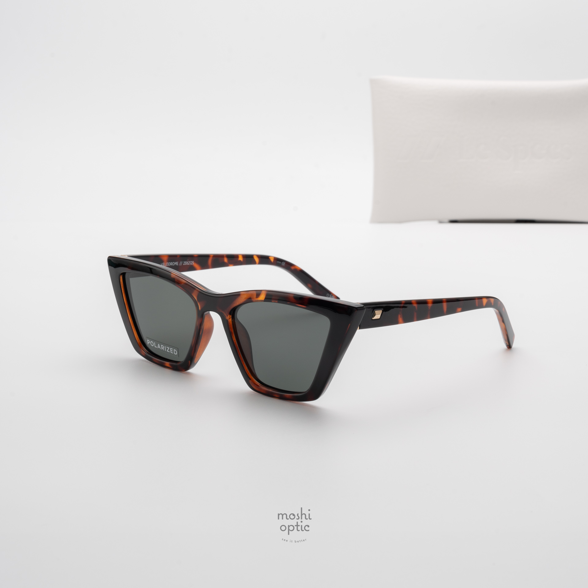 แว่นกันแดด Le Specs LSP2552125 VELODROME Dark Tort Khaki Polarized